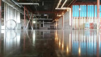 polished concrete industrial building