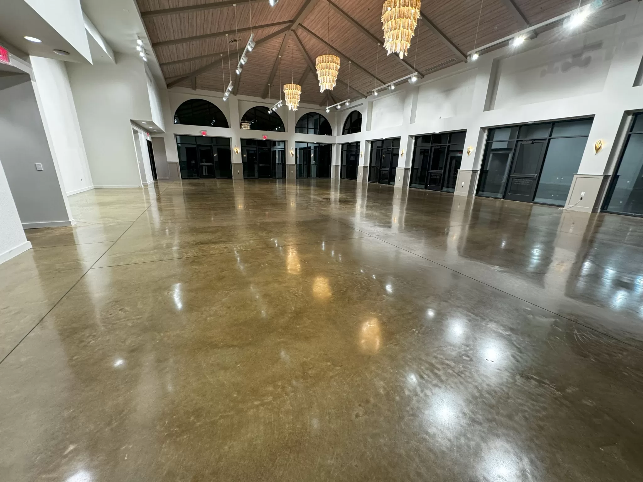 comercail floor that has been polished concrete